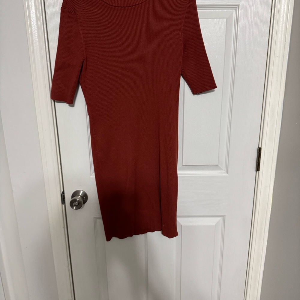 Olive & Oak Brick Red Knit Dress